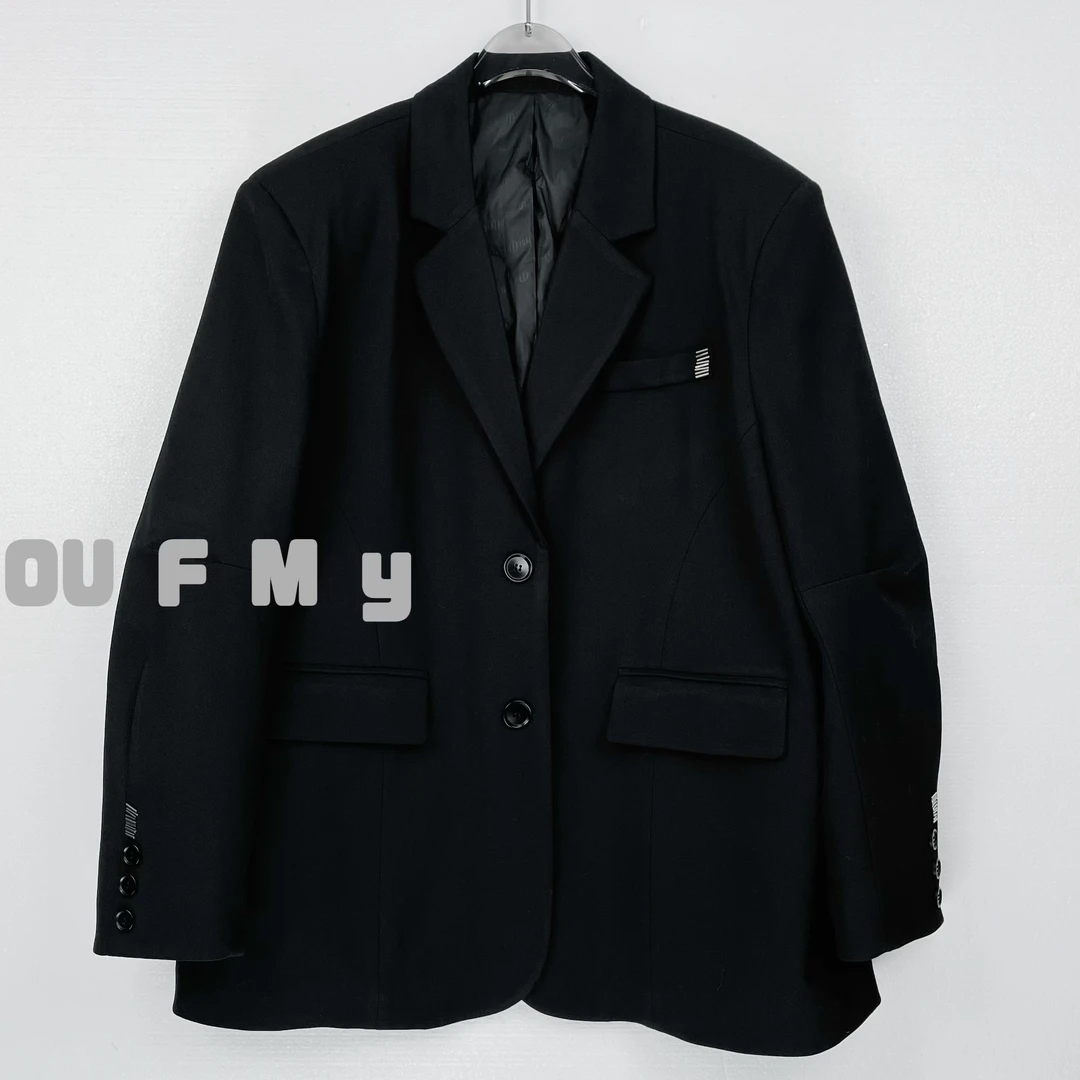 FY3616冬季新款小众轻奢百搭潮流宽松设计师西装羽绒服