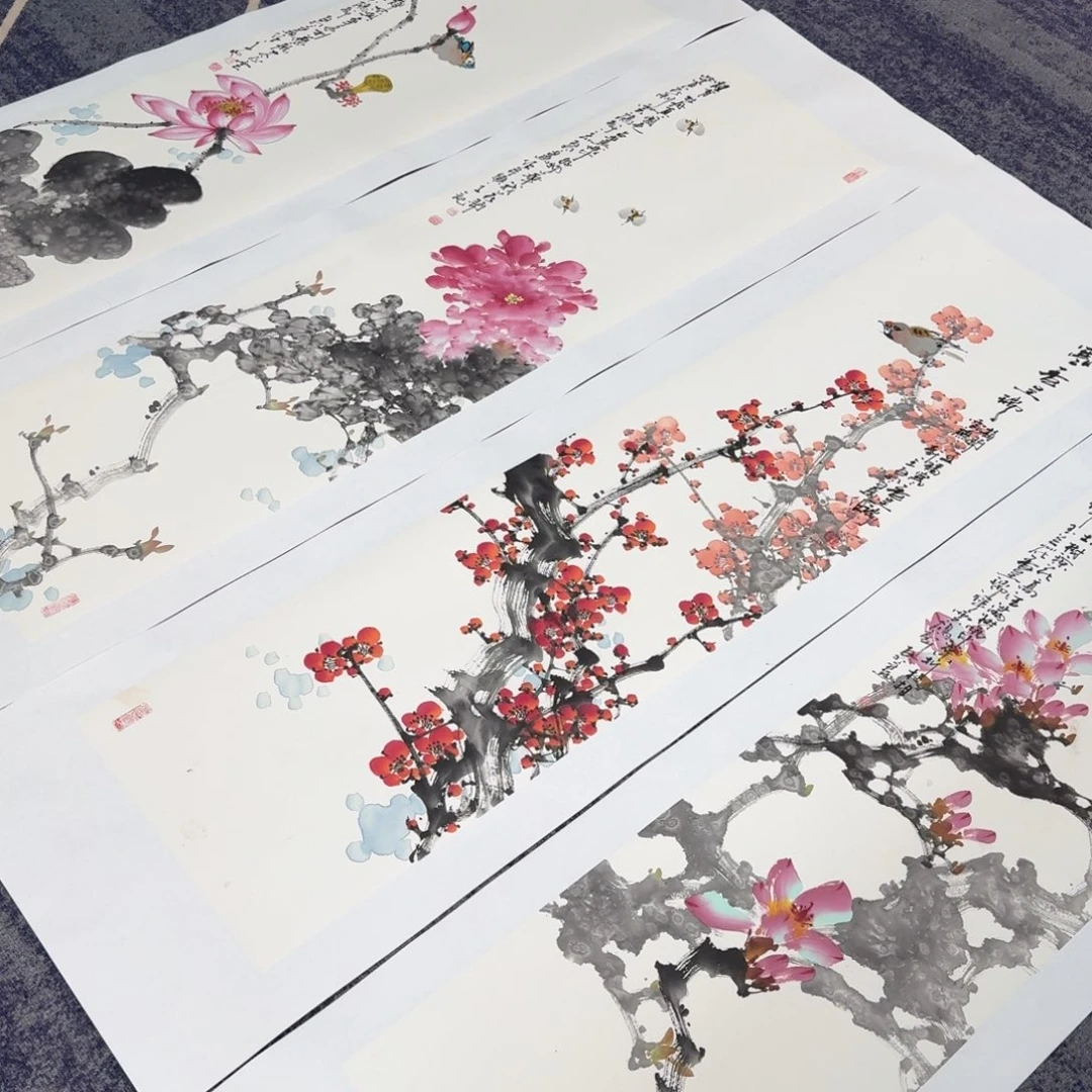 国画国画作品山水花鸟纯手绘