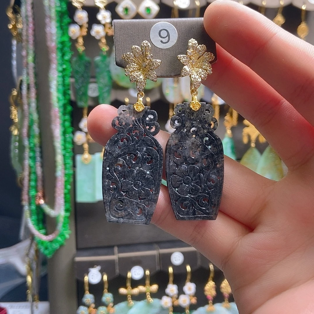 翡翠未镶嵌耳饰翡翠