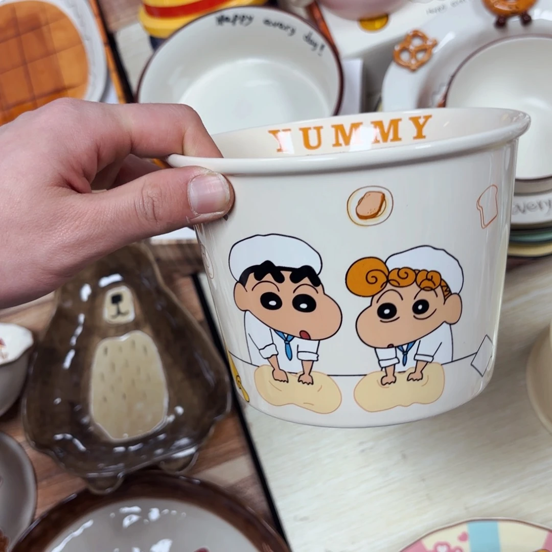 白瓷蜡笔小新六寸全家桶泡面桶