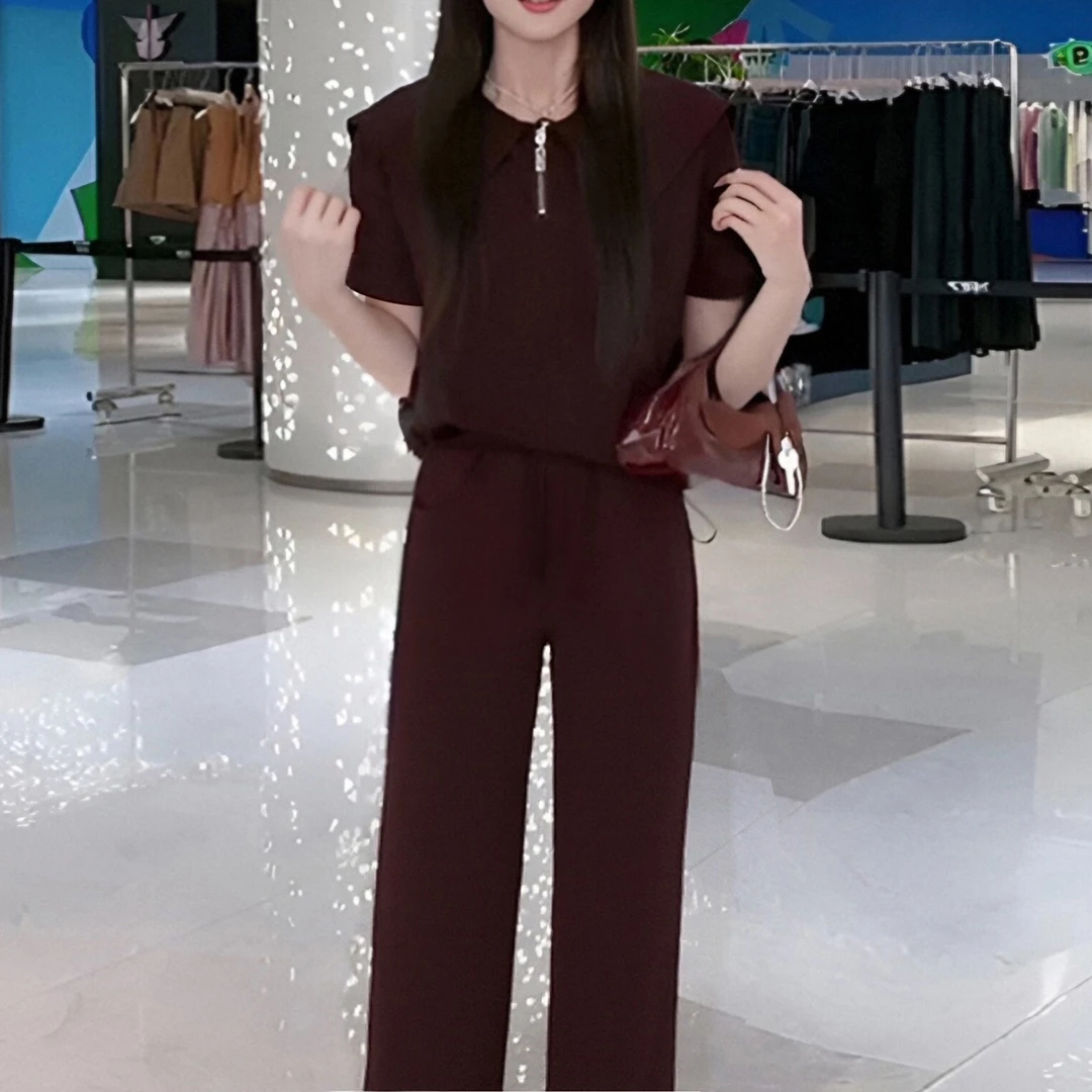 【两件套】2025春季新款修身显瘦套装气质高级感时尚两件套D0479
