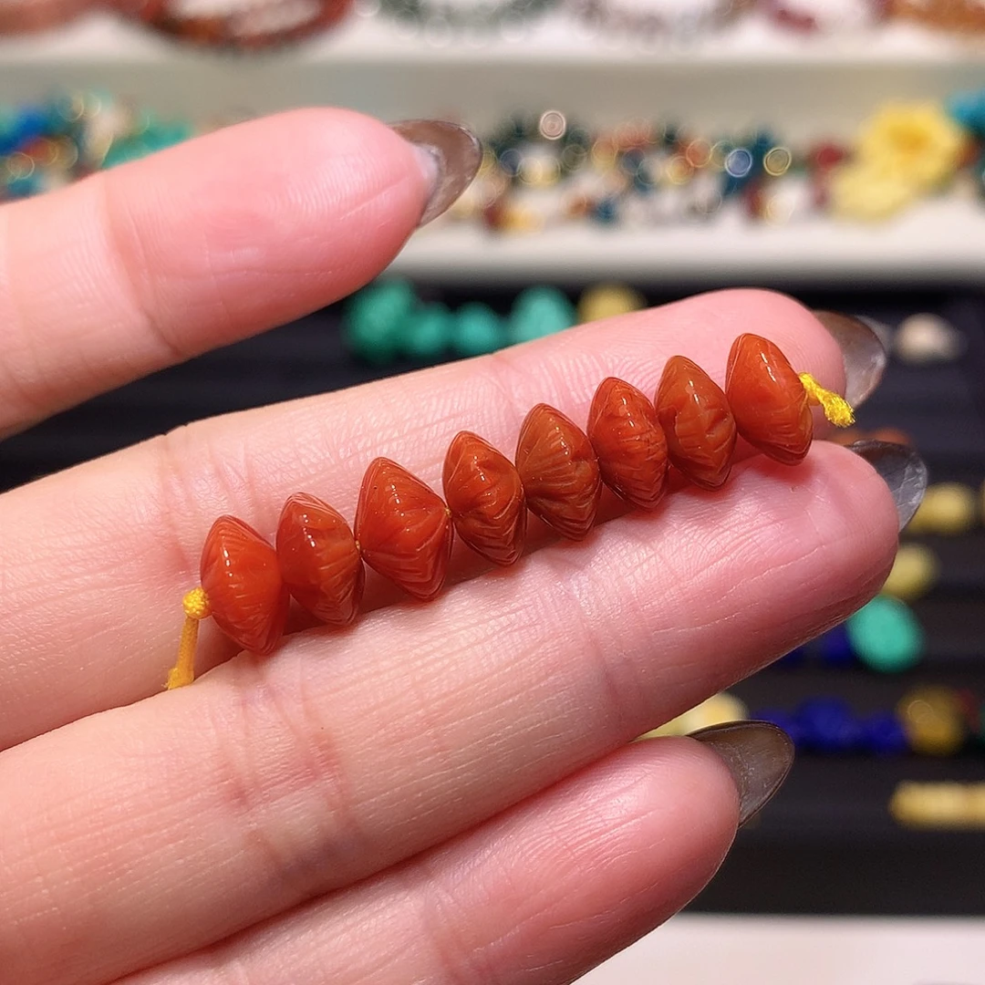 南红玛瑙未镶嵌珠宝半成品金叶子