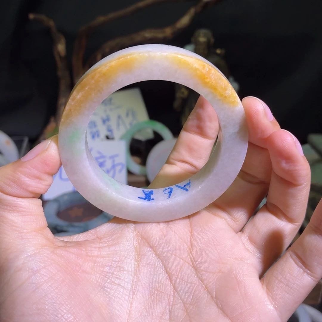 定制翡翠未镶嵌翡翠A货毛胚手镯定制