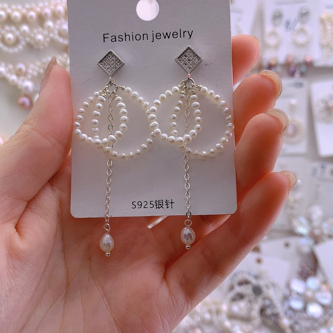 耳环未镶嵌淡水珍珠