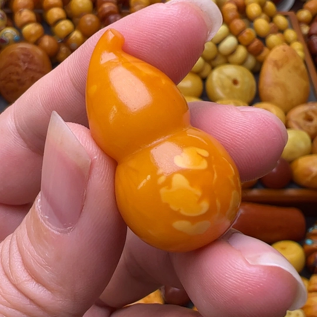 蜜蜡未镶嵌珠宝奇石葫芦