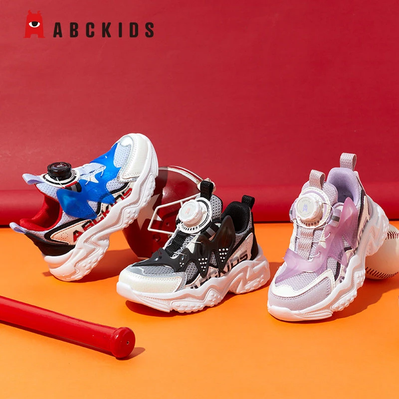 Abckids童鞋2025年春季新款男童透气运动鞋休闲网鞋女童鞋跑步鞋