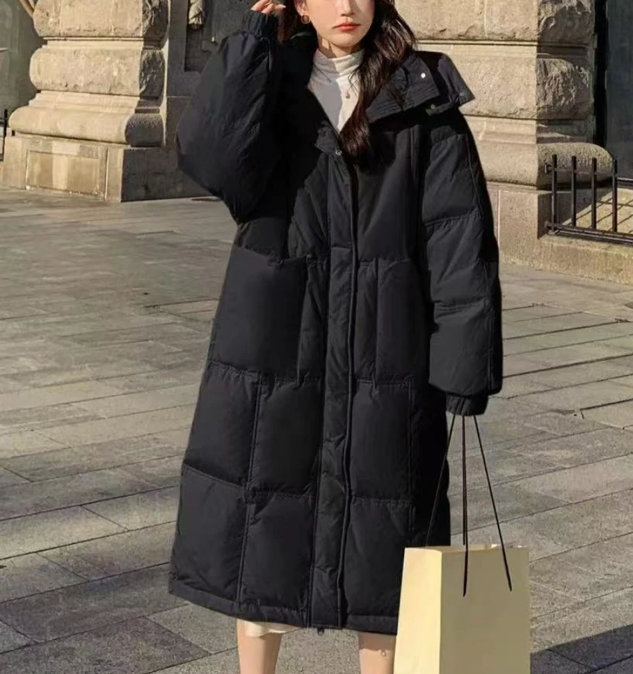 女士百搭休闲长款棉服802-A948