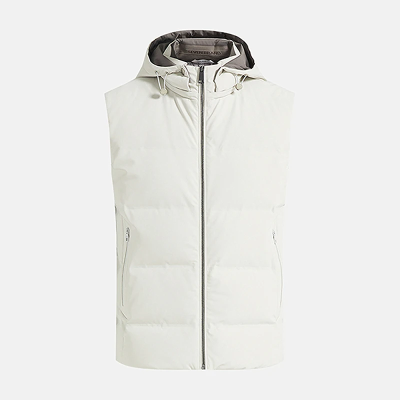 【90白鸭绒连帽】秋冬时尚保暖拒风马甲外套727E73070