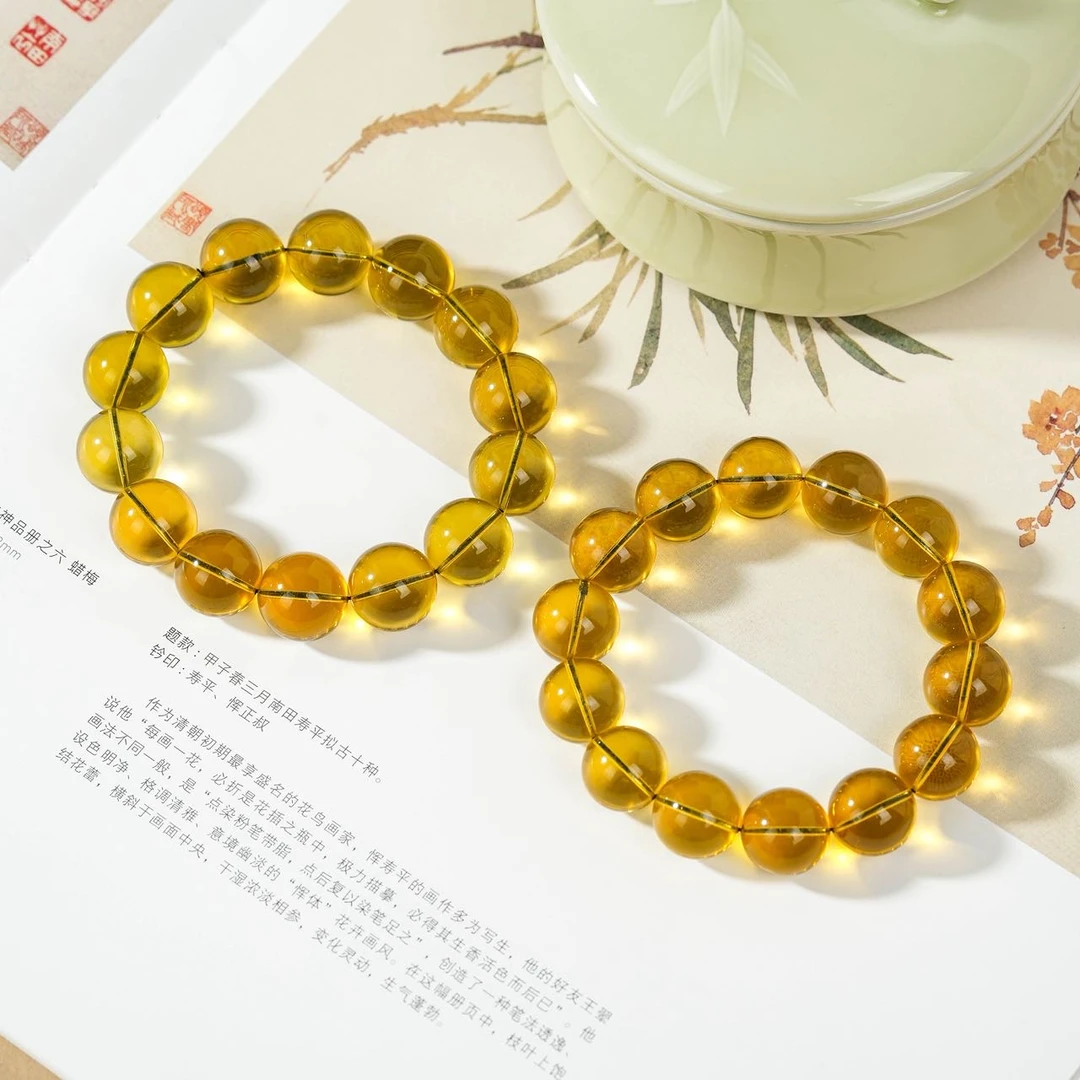 【云上叙】蓝珀单圈手串-多样性发一件-约15mm-V36387-14（东哥）