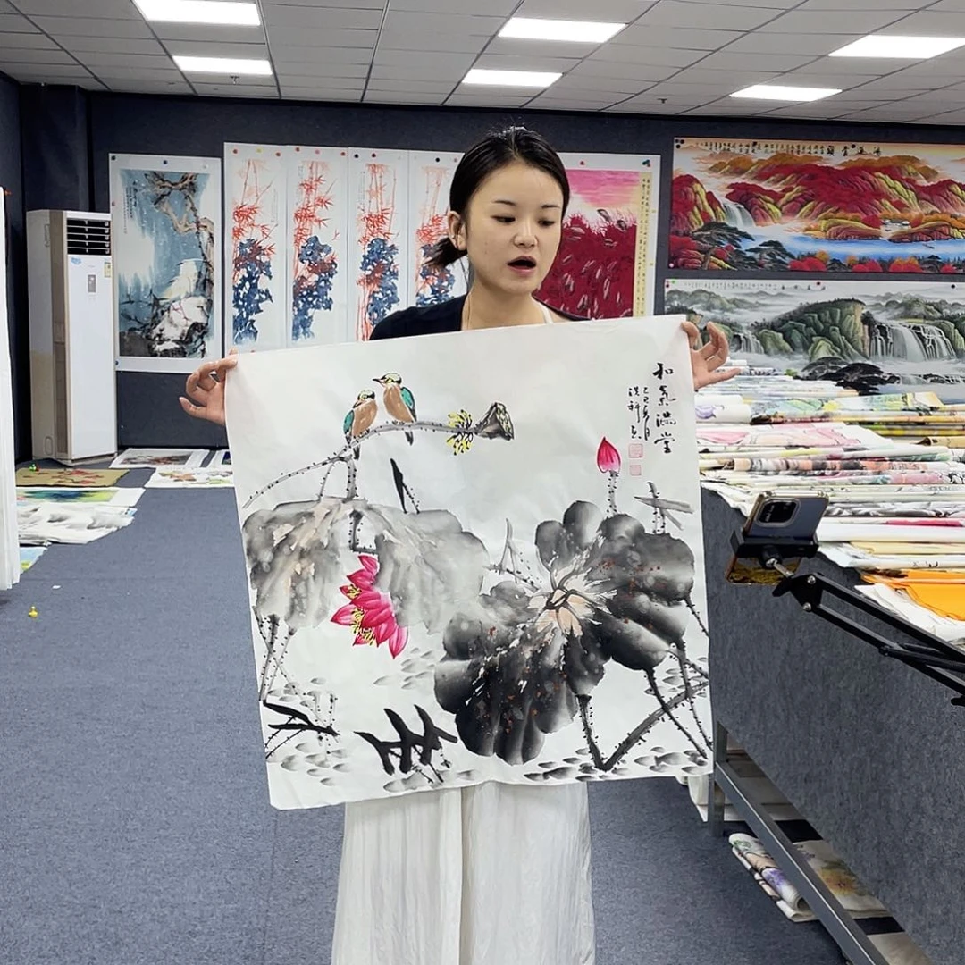 国画作品小姐姐放漏…