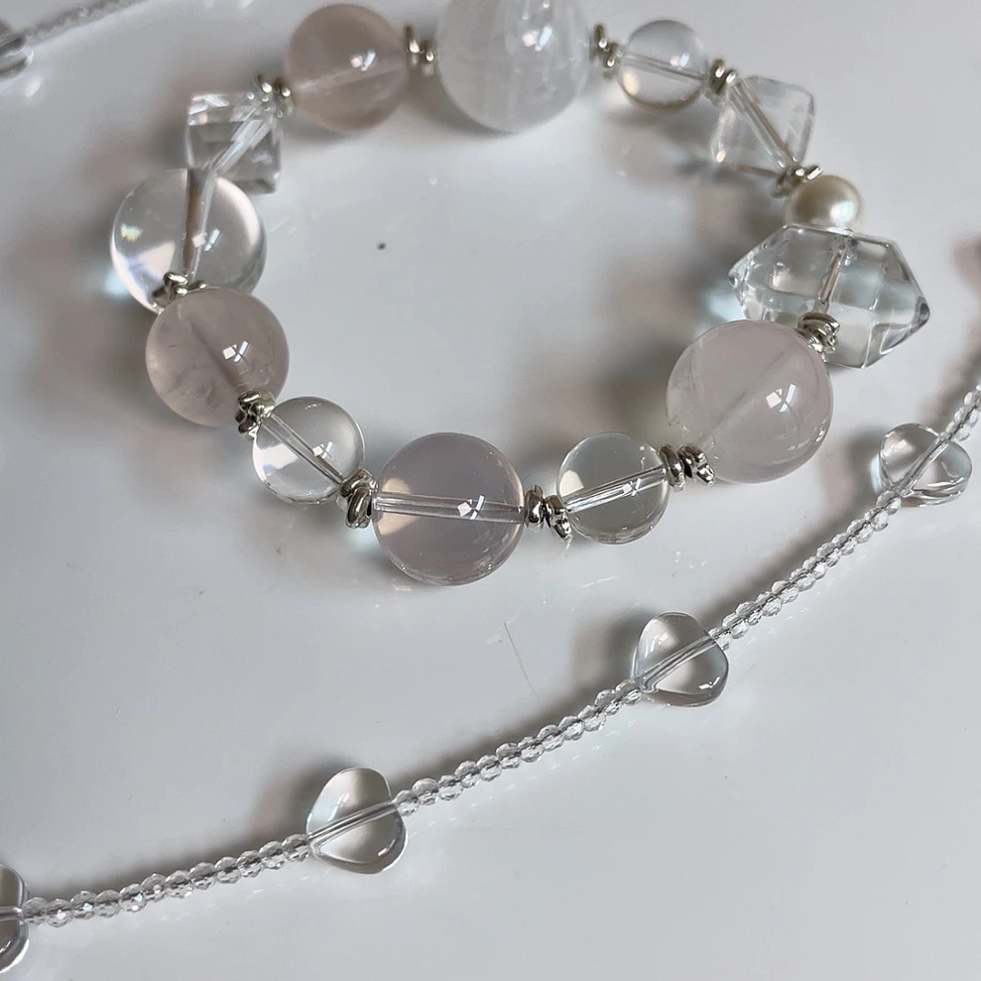 非金属手串粉水白水设计款