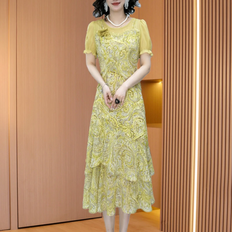 十三行品牌连衣裙女新款夏季流行单品高端碎花巨好看裙子