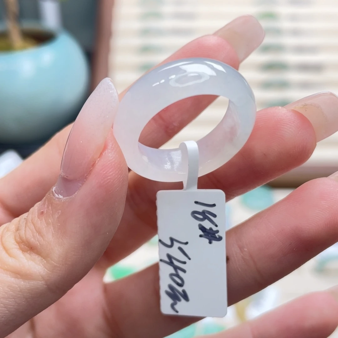 翡翠未镶嵌戒圈a52港圈18白月光小墩墩