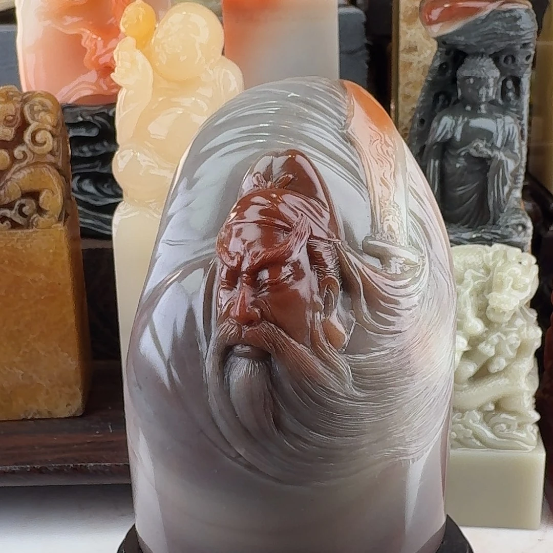 独***！寿山石精品俏色印章