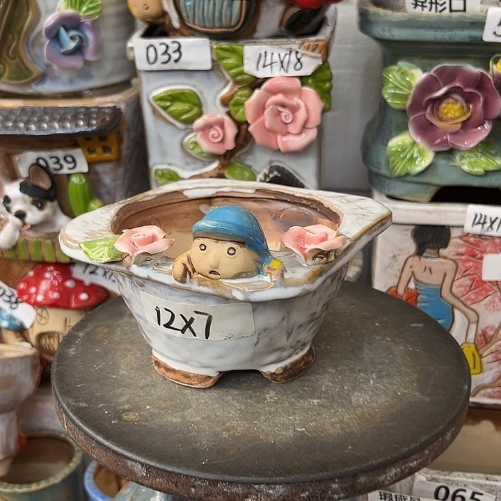 粗陶材质多肉花盆