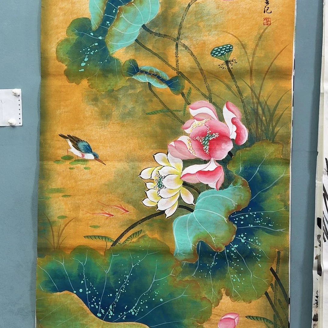 纯手绘国画作品好看四尺