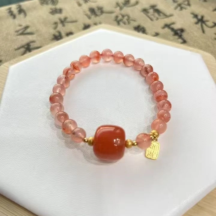 南红路路通平安手串