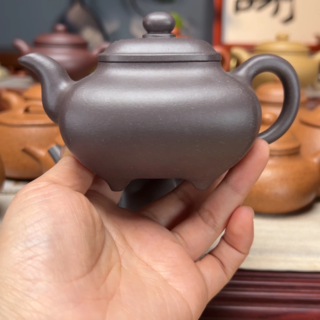 紫砂茶壶梁****，青灰紫的240