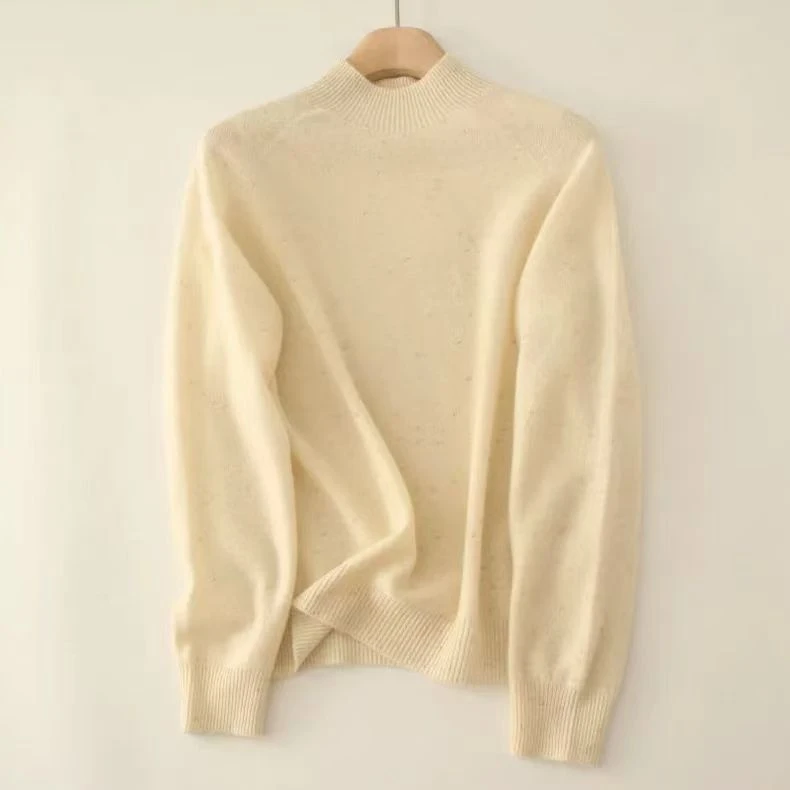 半高领羊毛金豆纱无缝打底衫长袖百搭纯色1115