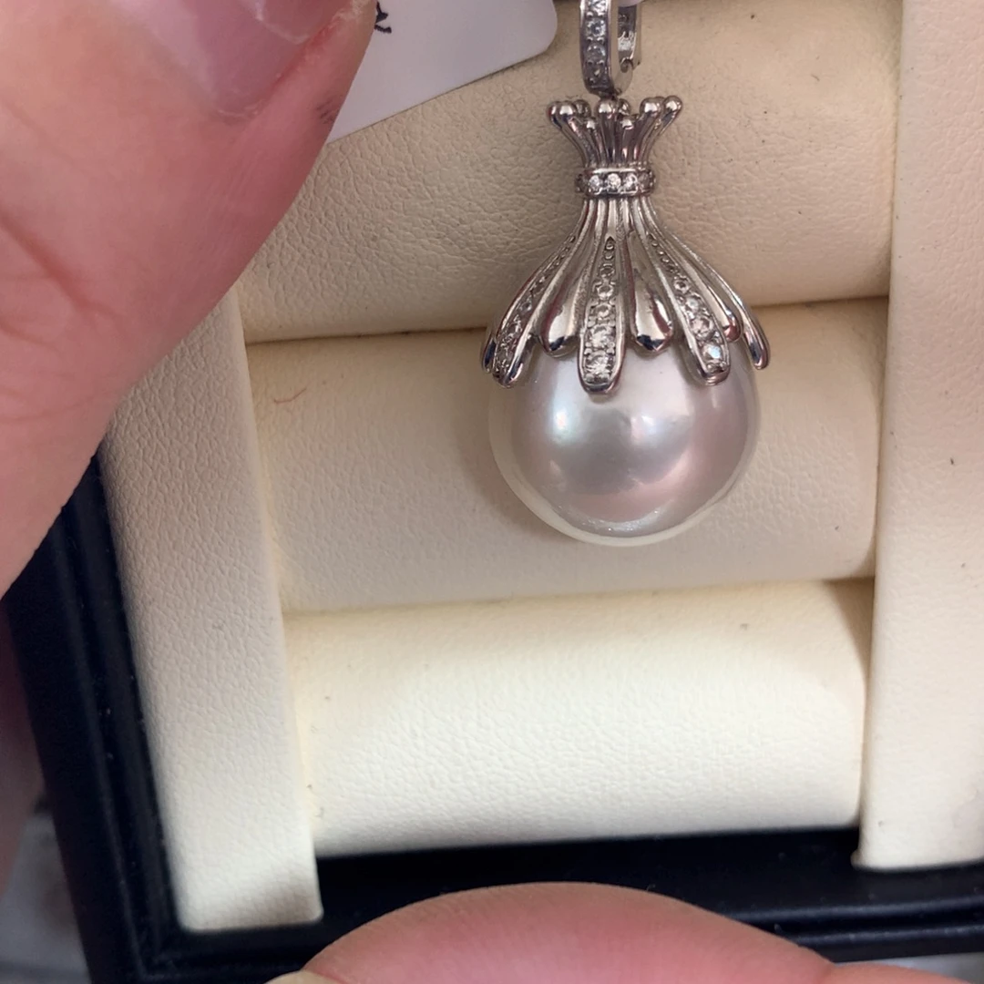 海水珍珠颈饰银S925镶嵌