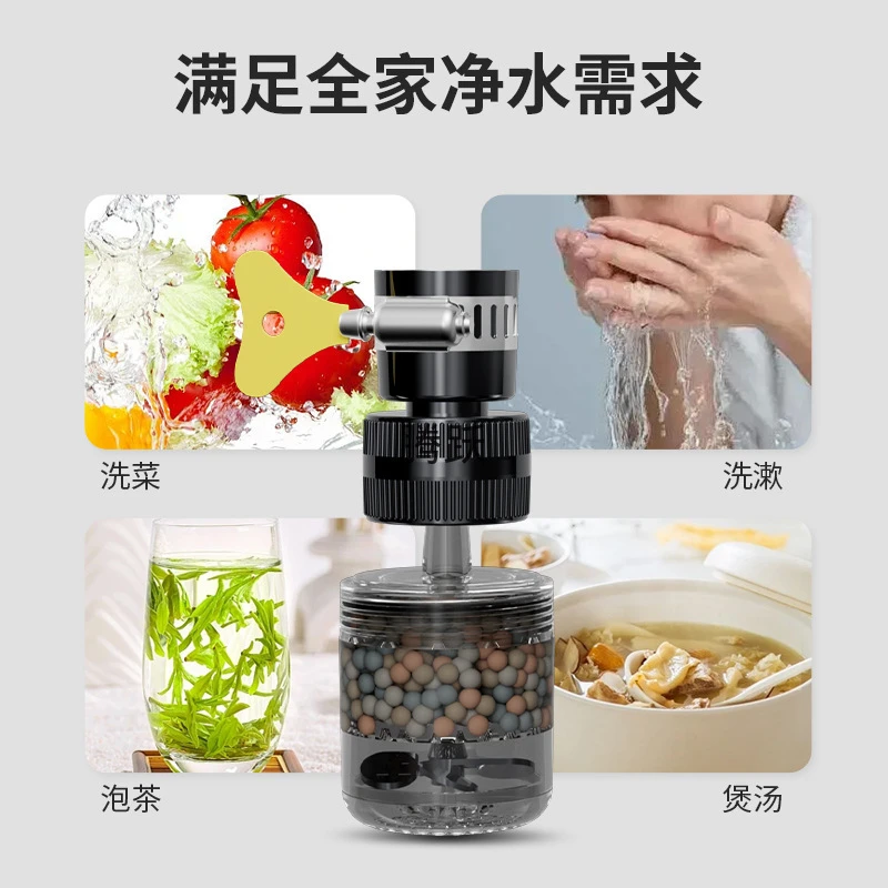 【升级款1】水龙过滤器家用厨房自来水过滤净化神器度旋转防溅延伸