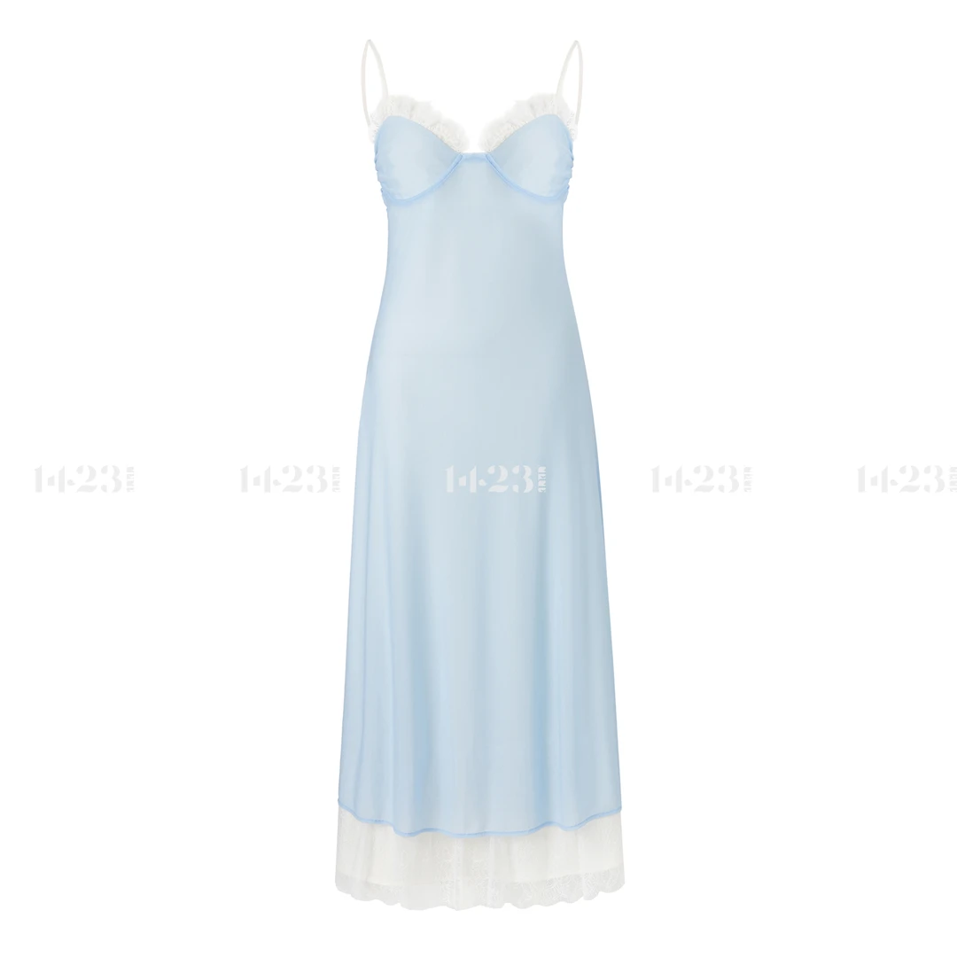 1423【海盐苏打】蕾丝边显瘦气质御姐吊带连衣裙