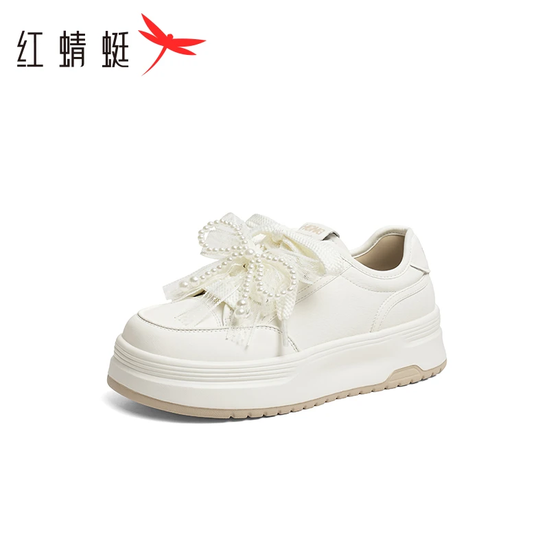 【牙牙专属】红蜻蜓厚底小白鞋女鞋休闲板鞋百搭增高鞋女生鞋子