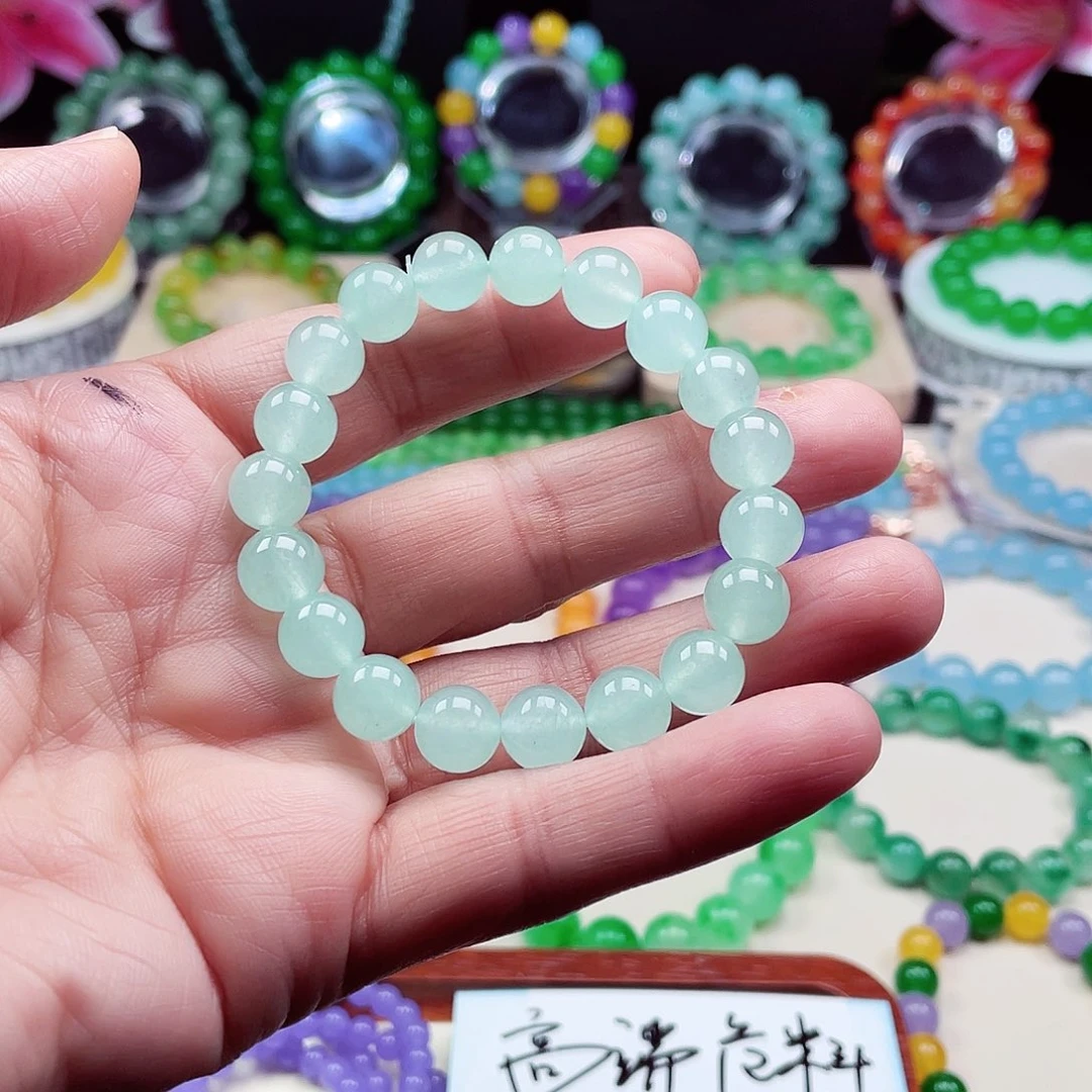翡翠未镶嵌颈饰卡10翡翠珠链男女款17