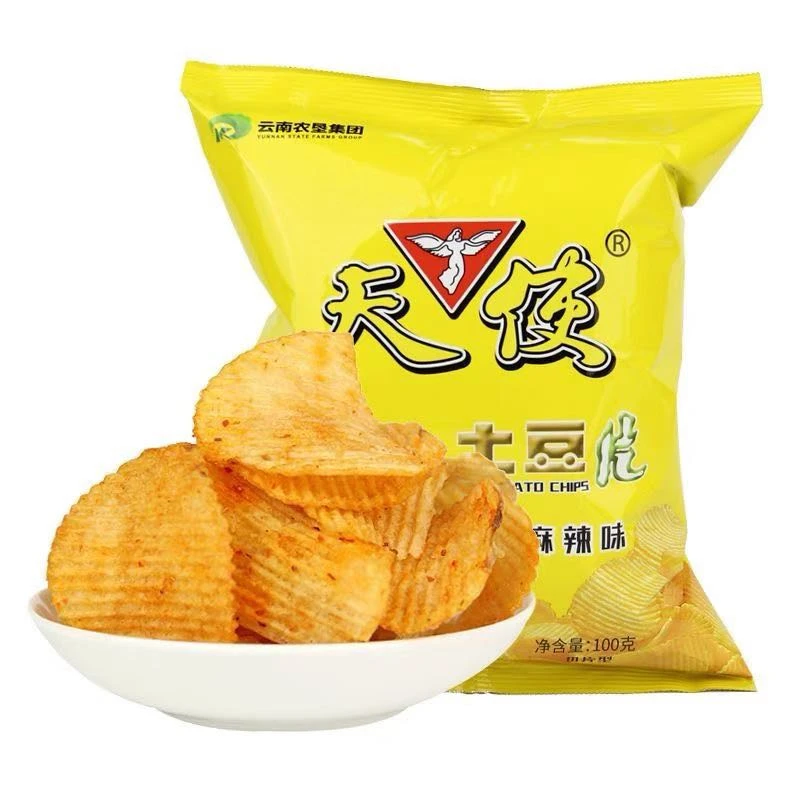【新·疆小馋】天使土豆片番茄味/孜然味/烧烤味50g/袋*3袋休闲零食