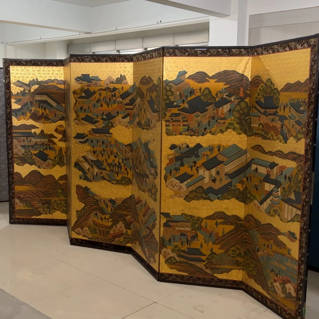 绘画屏风框画茶空间设计