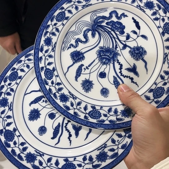 盘8寸平盘两个陶瓷