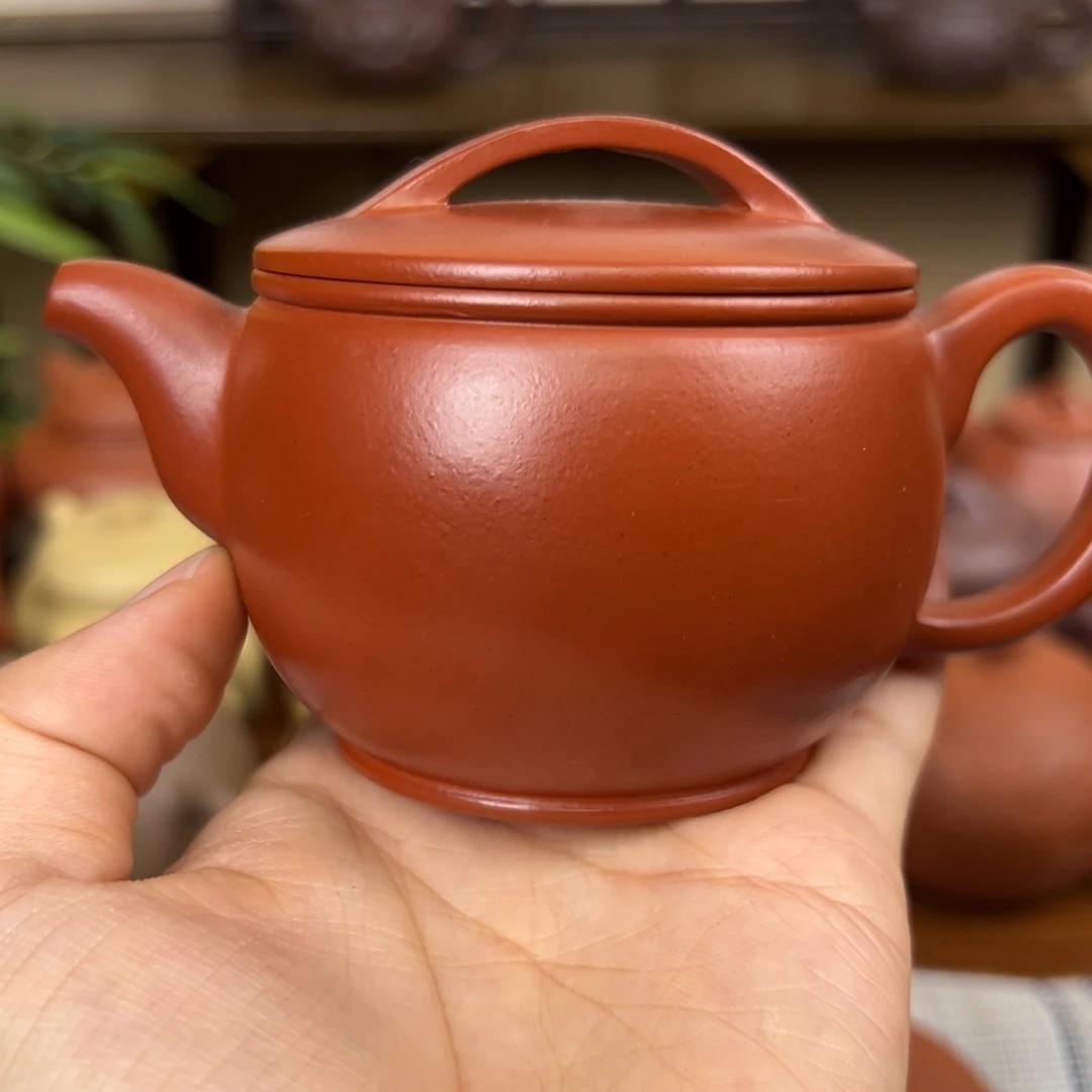 我***因茶壶紫砂紫砂壶汉瓦朱泥130cc瑕