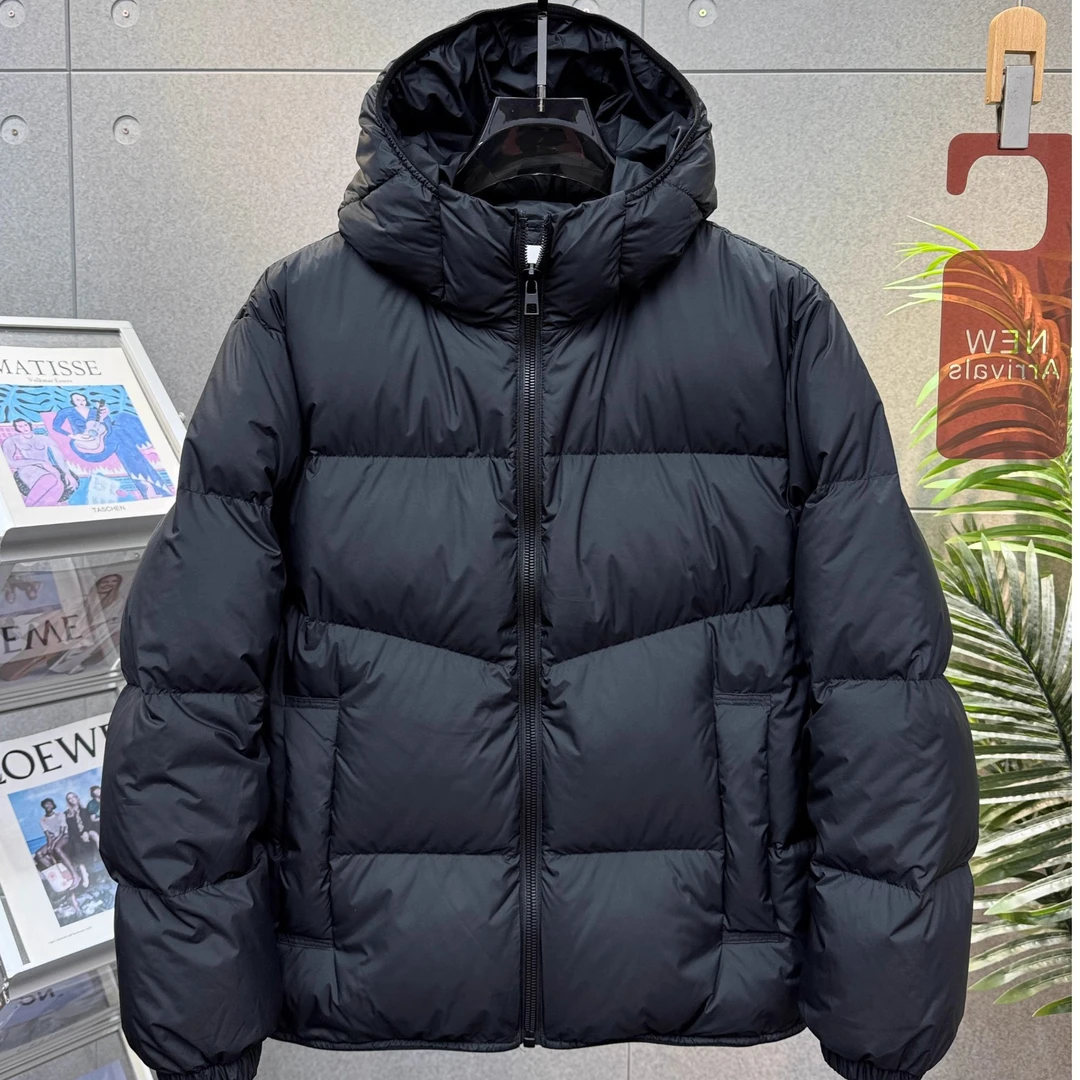 冬季90绒羽绒服外套男休闲百搭白鸭绒工装外套蓬松加厚保暖面包服