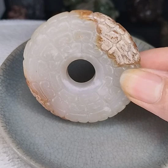 摆件开片瓷器瓷片摆件