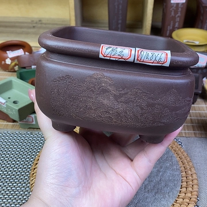 琉璃手工艺品宜兴紫砂精品花盆