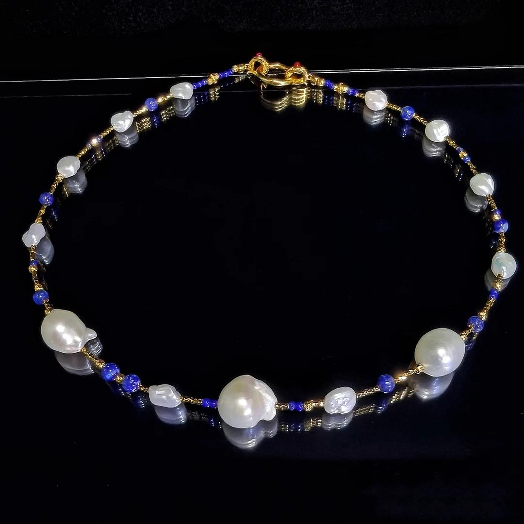 晶兴珠宝天然淡水珍珠项链 无核珍珠项链 【仰望星空】