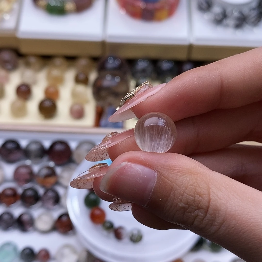 水晶颈饰未镶嵌壮*麻打孔no退换
