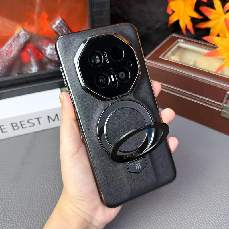 适用华为Mate70rs手机壳新款镜头保护磁吸旋转支架全包防摔保护壳