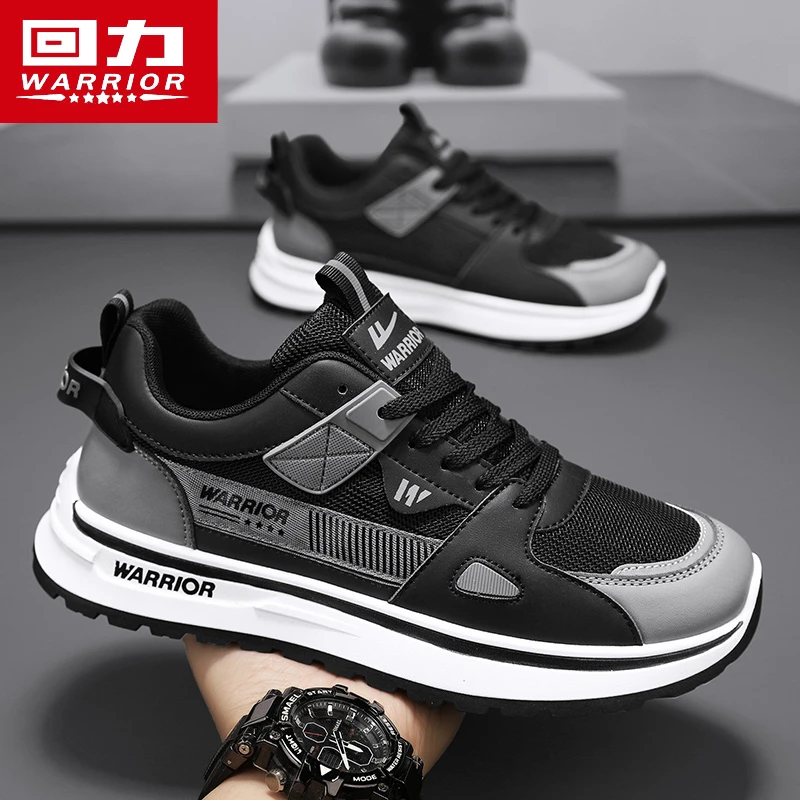 回力男鞋夏季男士黑色运动鞋男款轻便软底防滑网面跑步阿甘鞋板鞋