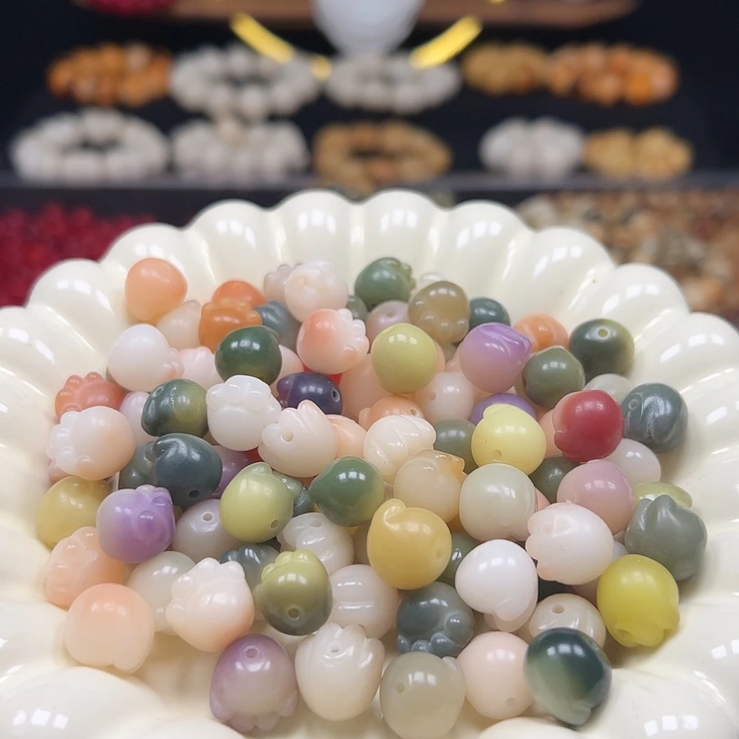 菩提根/象牙果手串卡12多宝猫爪40颗