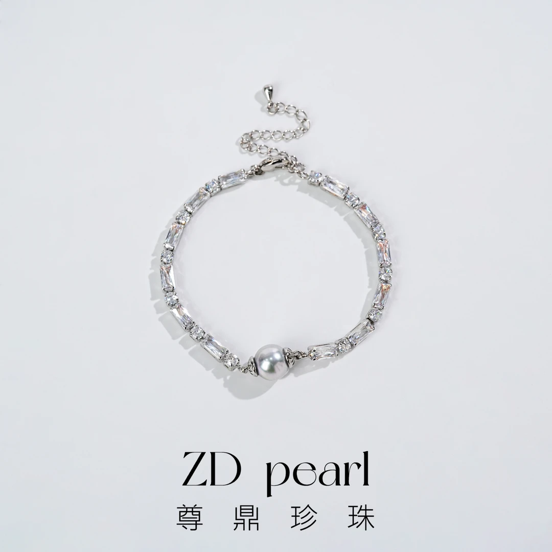 【TNS】尊鼎珍珠-海水珍珠中国南珠真多麻色手链8-9mm