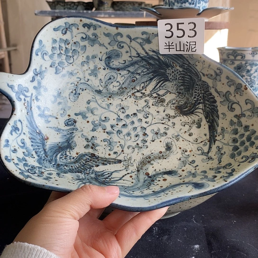 陶手工手绘青花高温陶瓷