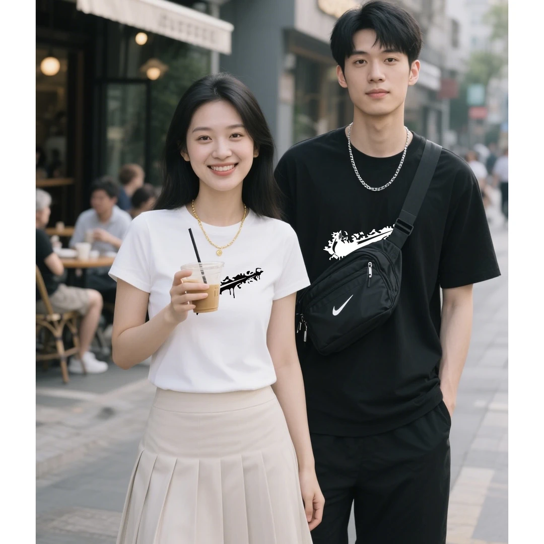 【一折粉丝福利】潮牌男女同款圆领百搭T恤