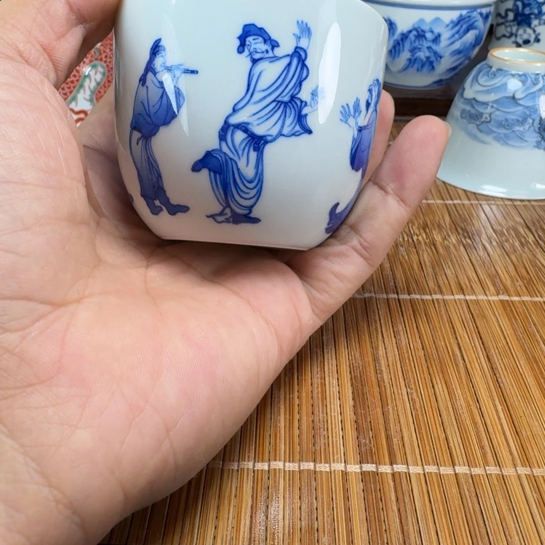 檟***哲瓷片当代景德镇陶瓷手绘茶具
