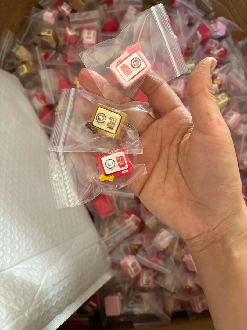 姊妹定制超市系列树脂食玩-KT保险柜玩具