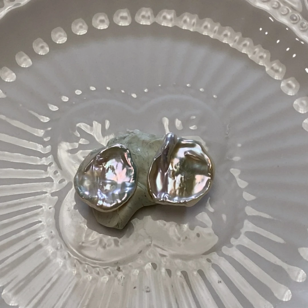 银S925镶嵌淡水珍珠耳饰