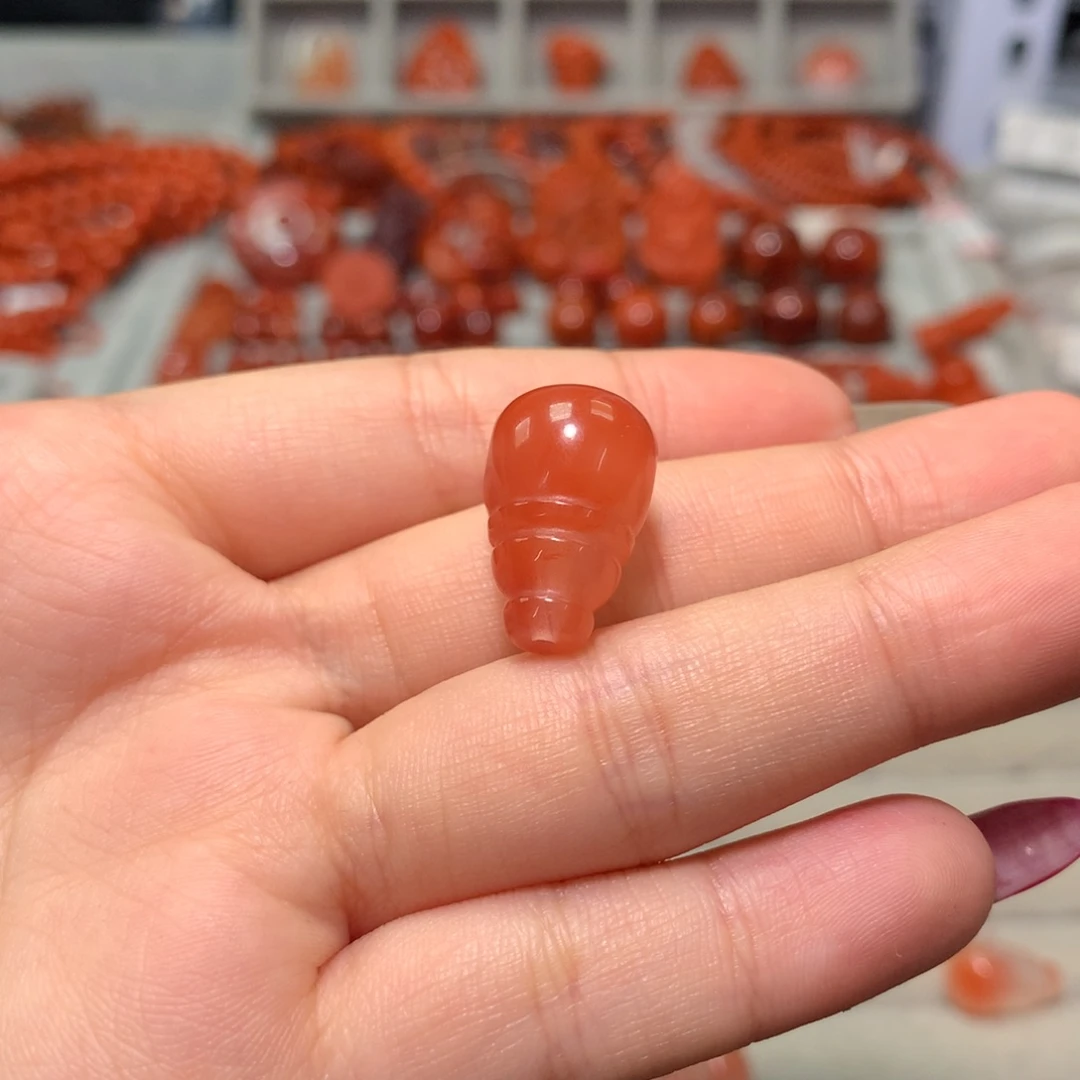 【闪购商品】南红玛瑙三通有瑕放漏未镶嵌芳***艺