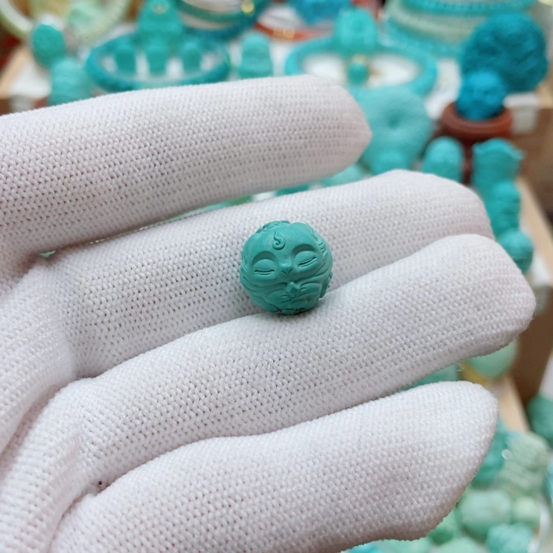 绿松石未镶嵌凤九珠子13mm