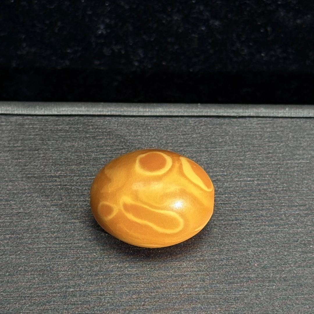 【伟伟鉴定】百年氧化老蜜蜡 满蜡花 枣珠单珠 配饰19.7x15.7