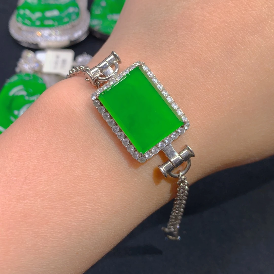 翡翠颈饰银S925镶嵌1111111111